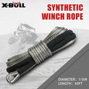 X - BULL Synthetic Dyneem Rope 5.5MM x 13M SK75 Car Tow Recovery Winch Cable Line - RnR Galore
