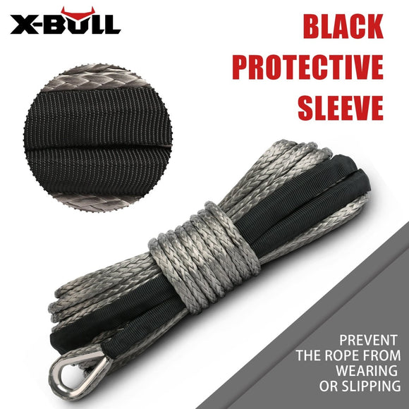 X - BULL Synthetic Dyneem Rope 5.5MM x 13M SK75 Car Tow Recovery Winch Cable Line - RnR Galore