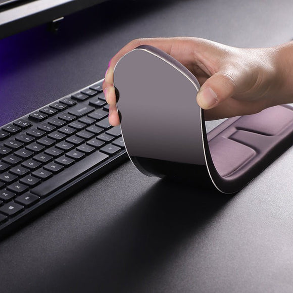 Yellow Comfortable Memory Foam Wrist Rest Set – Ergonomic Mouse Pad & Keyboard Hand Support for Office and Home Use - RnR Galore
