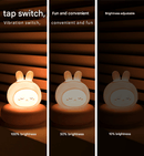 Yellow Deer Cute Animal LED Night Light - Rechargeable Silicone Nursery Lamp with Tap Control, Dimmable Bedside Light for Kids - RnR Galore