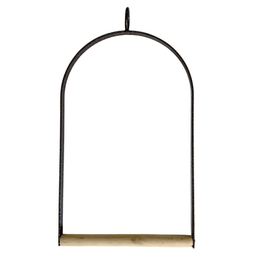 YES4PETS Bird Cage Jumbo Swing Metal Arch Frame Wood Perch Canary Pet Parrot Hanging Toy - RnR Galore