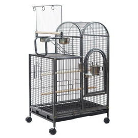 YES4PETS Large Bird Budgie Cage Parrot Aviary Carrier With Wheel - RnR Galore