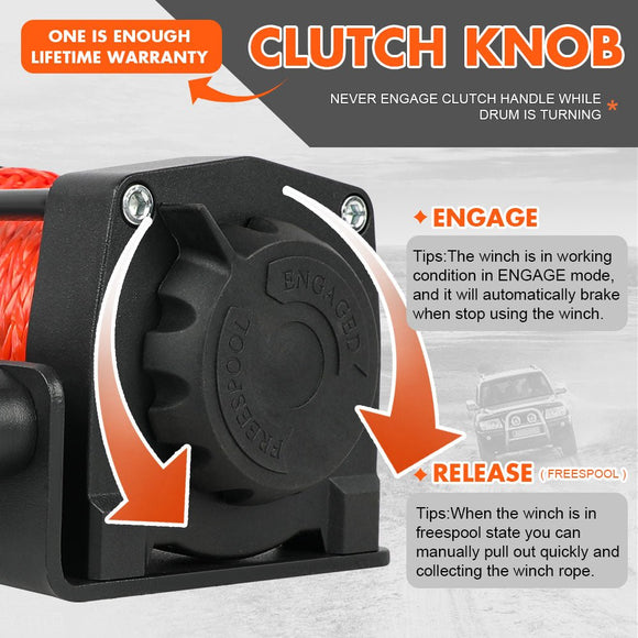 ZESUPER 12V Winch 4500LBS Electric Winch ATV Winch Synthetic Rope BOAT Trailer - RnR Galore