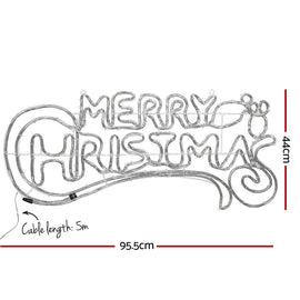 0.96M Christmas Lights Merry Christmas 288 LED Decorations Jingle Jollys - RnR Galore