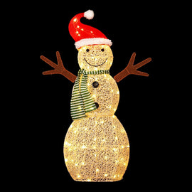 0.97M Christmas Lights Snowman 80 LED Decorations Jingle Jollys - RnR Galore