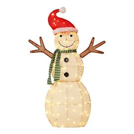 0.97M Christmas Lights Snowman 80 LED Decorations Jingle Jollys - RnR Galore