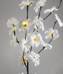 1 Set of 50cm H 20 LED White Frangipani Tree Branch Stem Fairy Light Wedding Event Party Function Table Vase Centrepiece Decoration - RnR Galore