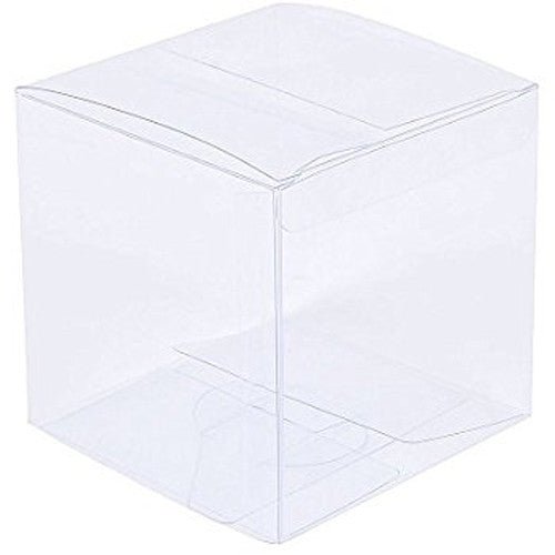 10 Pack of 5cm Clear PVC Plastic Folding Packaging Small rectangle/square Boxes for Wedding Jewelry Gift Party Favor Model Candy Chocolate Soap Box - RnR Galore