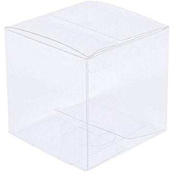 10 Pack of 5cm Clear PVC Plastic Folding Packaging Small rectangle/square Boxes for Wedding Jewelry Gift Party Favor Model Candy Chocolate Soap Box - RnR Galore