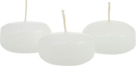 10 Pack of 6 Hour White Floating Candles - 5.8cm diameter - wedding party decoration - RnR Galore
