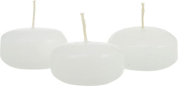 10 Pack of 8cm Ivory Wax Floating Candles - wedding party home event decoration - RnR Galore
