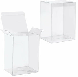 10 Pack of Large Plastic 22x14.5cm Rectangle Cube Box - Exhibition Gift Product Showcase Clear Plastic Shop Display Storage Packaging Box - RnR Galore