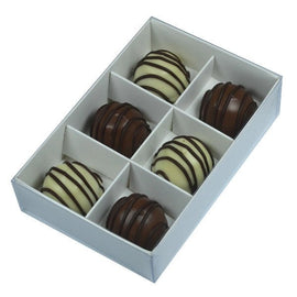 10 Pack of White Card Chocolate Sweet Soap Product Retail Gift Box - 6 Bay Compartments - Clear Slide On Lid - 12x8x3cm - RnR Galore