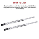 10 Pairs of 500mm Soft Close Full Extension Ball Bearing Drawer Runner - RnR Galore