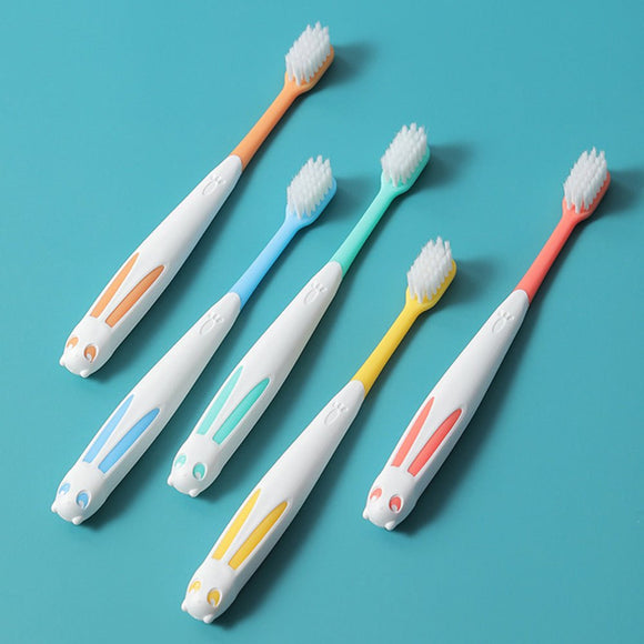 10 Pcs Set Rabbit Shape Super Soft Children's Toothbrushes for 2 to 8 Years - RnR Galore
