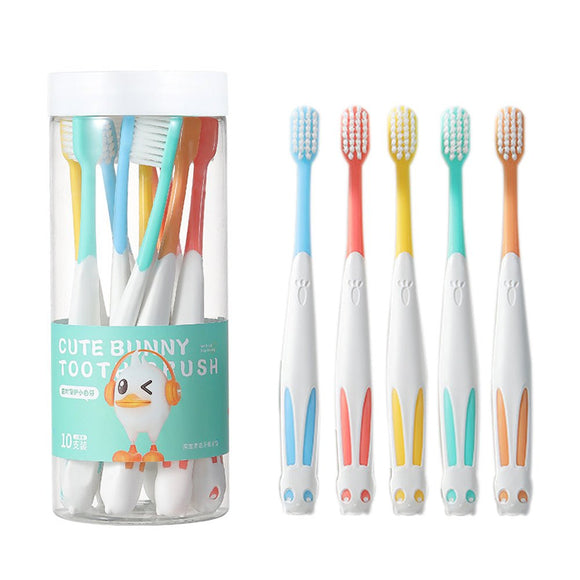 10 Pcs Set Rabbit Shape Super Soft Children's Toothbrushes for 2 to 8 Years - RnR Galore