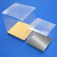 10 Piece Pack - PVC Clear See Through Plastic 15cm Square Cube Box - Large Bomboniere Product Exhibition Gift - RnR Galore