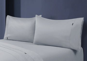 1000tc egyptian cotton pillowcase pair silver - RnR Galore