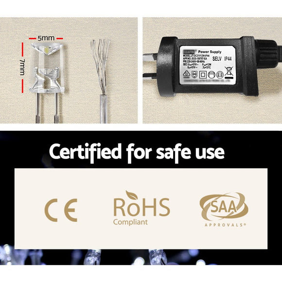 100M Christmas Lights String Fairy Light 500 LED Cool White Jingle Jollys - RnR Galore