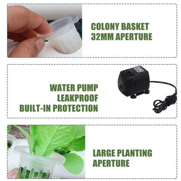 108 Plant Sites Hydroponic Grow Tool Kit Vegetable Garden Hydroponic Grow System - RnR Galore