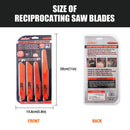 10Pc Reciprocating Saw Blades Set For Wood Metal Timber Demolition Cutting Tool - RnR Galore