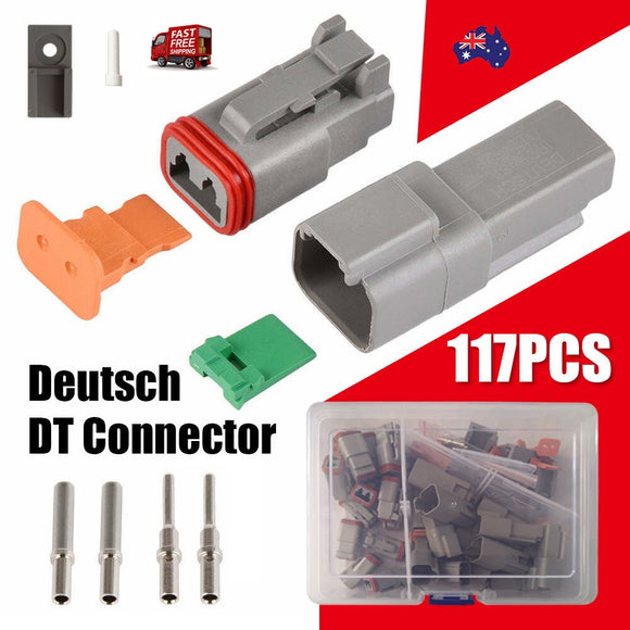 117PCS Deutsch Kit DT 2 Way Series Connector Plug Waterproof Auto Marine DT 2Pin - RnR Galore