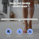 1200mm Bathroom Shower Stainless Steel Grate Drain w/Centre outlet Floor Waste Square Pattern - RnR Galore