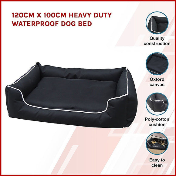 120cm x 100cm Heavy Duty Waterproof Dog Bed - RnR Galore