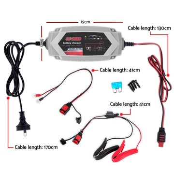 12V Automatic Car Battery Charger 6V 3.5Amp Vehicle Truck Chargers AGM - RnR Galore