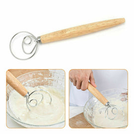 13 INCHES BAKING DOUGH STAINLESS STEEL LARGE WIRE WHISK MIXER BREAD COOKING TOOL - RnR Galore