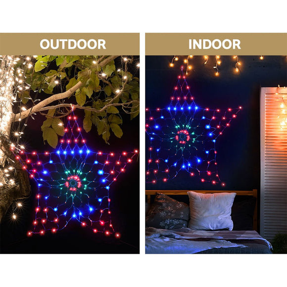 1.3M Christmas Lights 130 LED Snow Motif Light Decorations Jingle Jollys - RnR Galore