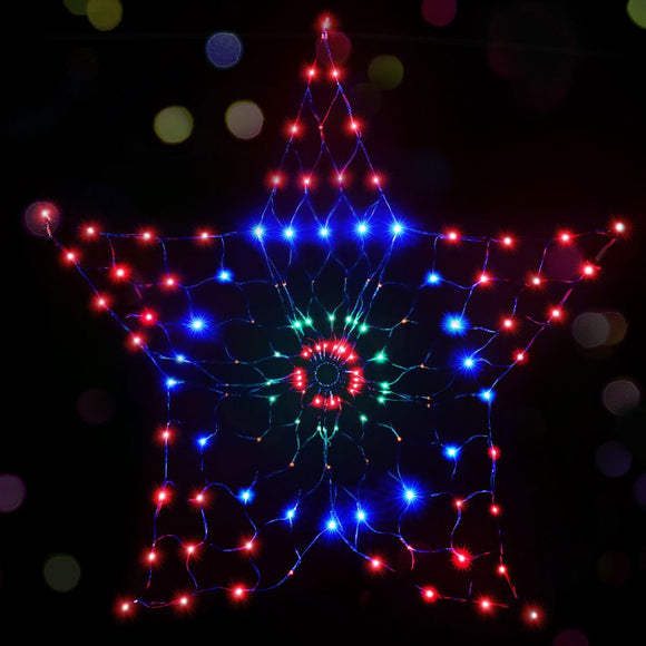 1.3M Christmas Lights 130 LED Snow Motif Light Decorations Jingle Jollys - RnR Galore