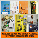 142Pc Pegboard Hooks Set Peg board Hanger Assortment Storage Trays Organizer Bin - RnR Galore