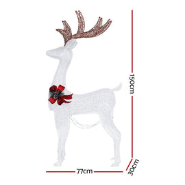 1.5M Christmas Lights Reindeer 100 LED Decorations Jingle Jollys - RnR Galore