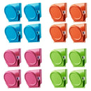 16Pc Magnetic Spring Clamps Magnet Refrigerator Clips Note Holder Fridge Tips - RnR Galore