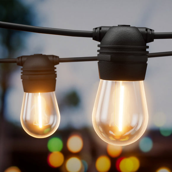 17m Solar Festoon Lights Outdoor LED String Light Christmas Party Decor 2pcs - RnR Galore
