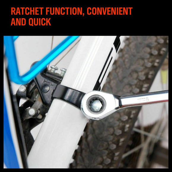 17Pc Ratchet Spanner Set Metric Combination Wrenches Open End Ring CR - V 8 - 24mm - RnR Galore