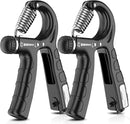 2 Pack Adjustable Hand Grip Strengthener for Hand Grip Strength and Wrist Rehabilitation (Resistance 5 - 60 kg) - RnR Galore