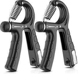 2 Pack Adjustable Hand Grip Strengthener for Hand Grip Strength and Wrist Rehabilitation (Resistance 5 - 60 kg) - RnR Galore