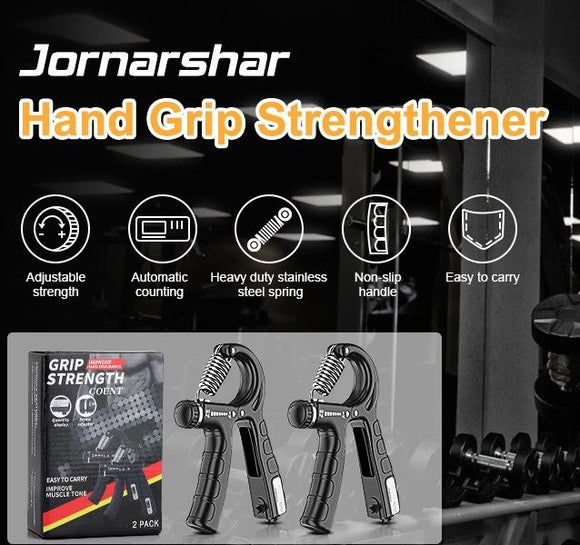 2 Pack Adjustable Hand Grip Strengthener for Hand Grip Strength and Wrist Rehabilitation (Resistance 5 - 60 kg) - RnR Galore