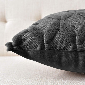2 Pack Decorative Boho Throw Pillow Covers 45 x 45 cm (Black) - RnR Galore