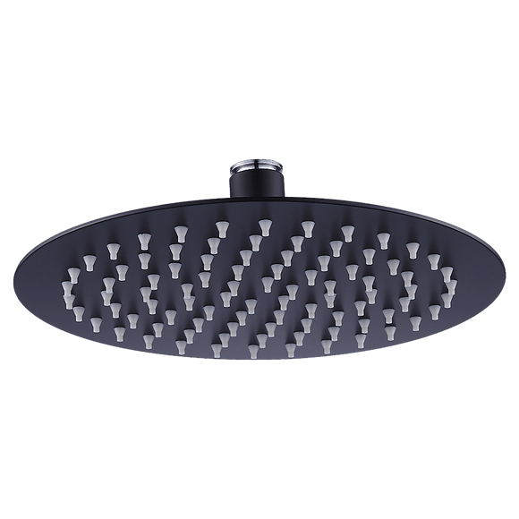 200mm Shower Head Round 304SS Electroplated Matte Black Finish - RnR Galore
