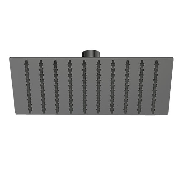 200mm Shower Head Square 304SS Electroplated Matte Black Finish - RnR Galore