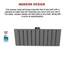 200mm Shower Head Square 304SS Electroplated Matte Black Finish - RnR Galore
