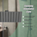 200mm Shower Head Square 304SS Electroplated Matte Black Finish - RnR Galore