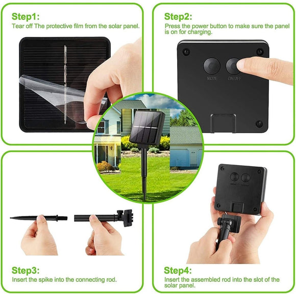 20m 200 LED Solar Powered Outdoor Lights with 8 Lighting Modes and Waterproof for Home,Garden and Decoration - RnR Galore