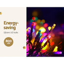 20M Christmas Lights Icicle Light 800 LED Multi - coloured Jingle Jollys - RnR Galore