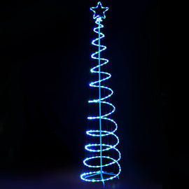 2.4M Christmas Tree LED Solar Motif Lights Jingle Jollys - RnR Galore