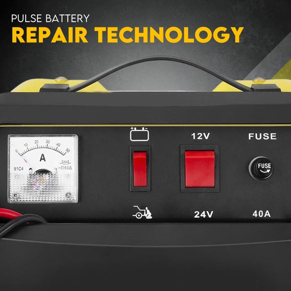2IN1 Car Battery Charger Jump Starter 12V 24V 40A ATV Boat Tractor - RnR Galore