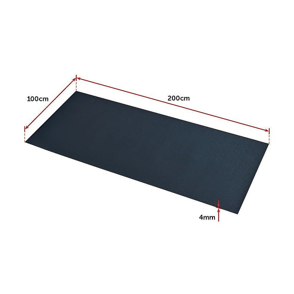 2m Gym Rubber Floor Mat Reduce Treadmill Vibration - RnR Galore